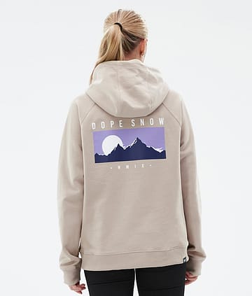 Dope Common W Bluzy z Kapturem Kobiety Silhouette Sand