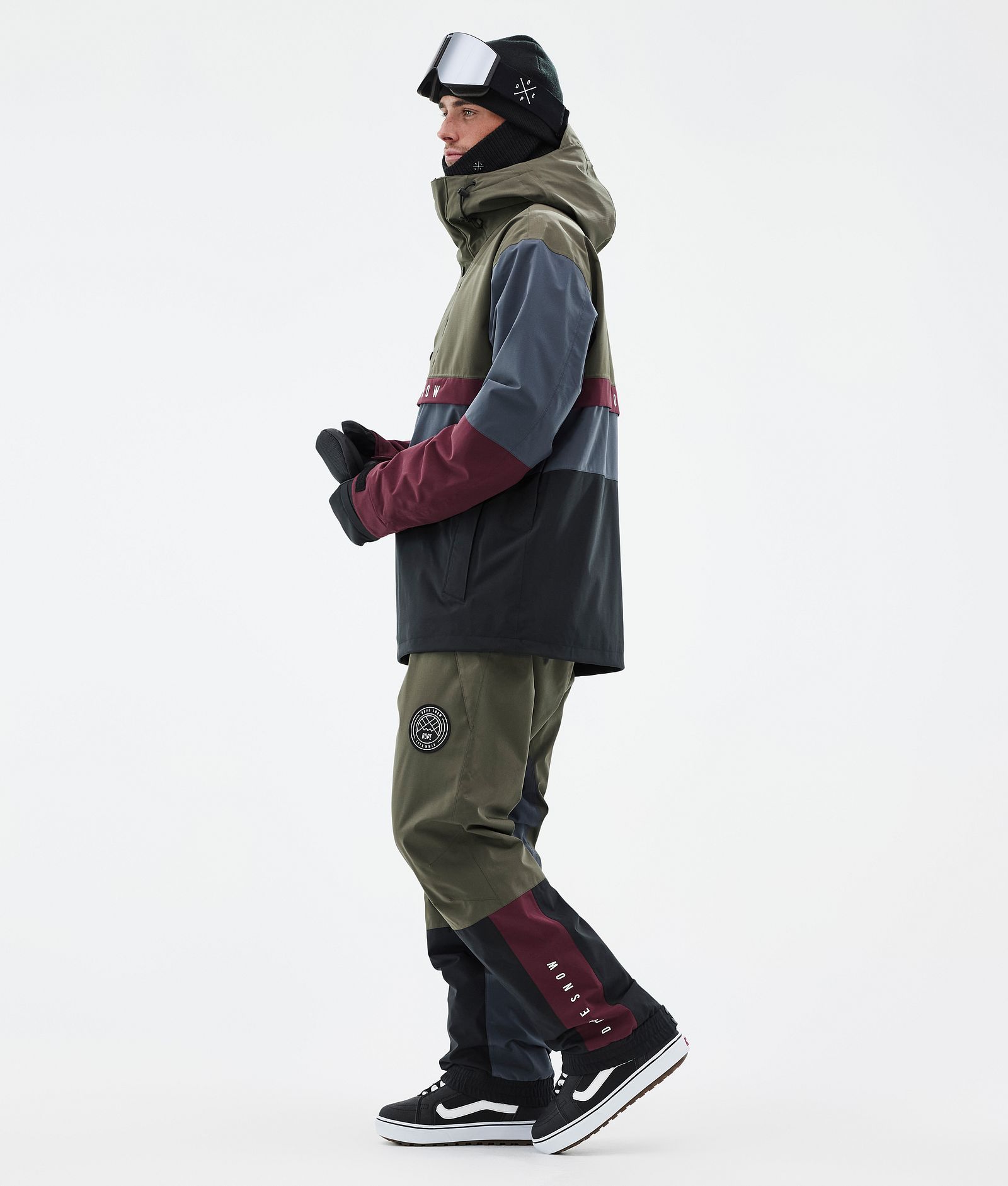 Dope Legacy Track Veste Snowboard Homme Olive Green/Burgundy/Metal Blue/Black, Image 3 sur 8