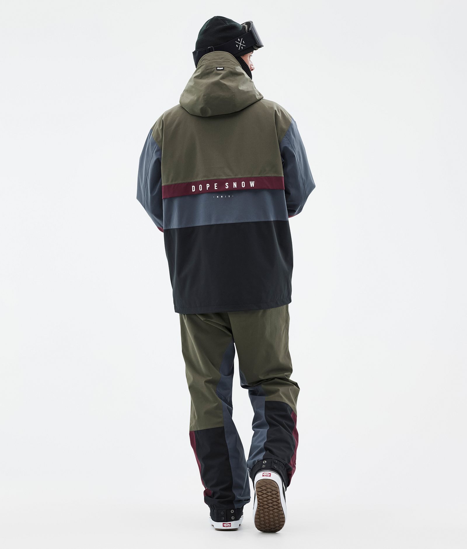 Dope Legacy Track Veste Snowboard Homme Olive Green/Burgundy/Metal Blue/Black, Image 4 sur 8