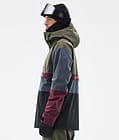 Dope Legacy Track Giacca Snowboard Uomo Olive Green/Burgundy/Metal Blue/Black, Immagine 5 di 8