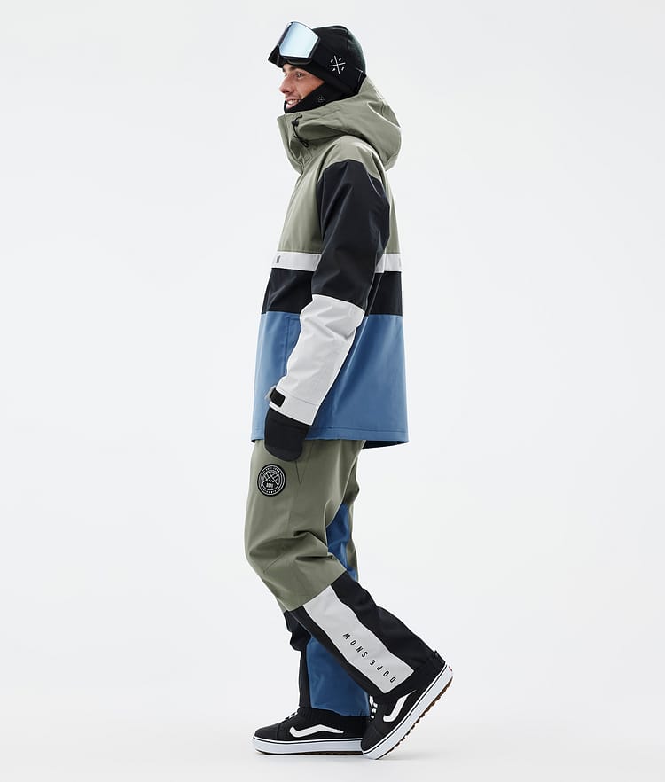 Dope Legacy Track Snowboard jas Heren Greenish/Light Grey/Black/Blue Steel, Afbeelding 3 van 8