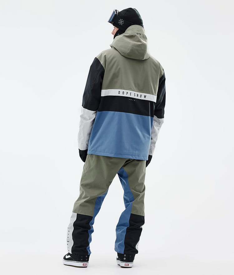 Dope Legacy Track Snowboardjakke Herre Greenish/Light Grey/Black/Blue Steel Renewed, Billede 5 af 8