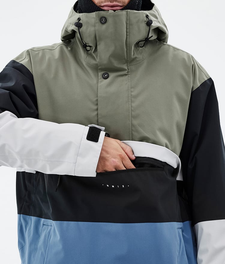 Dope Legacy Track Snowboard jas Heren Greenish/Light Grey/Black/Blue Steel, Afbeelding 8 van 8