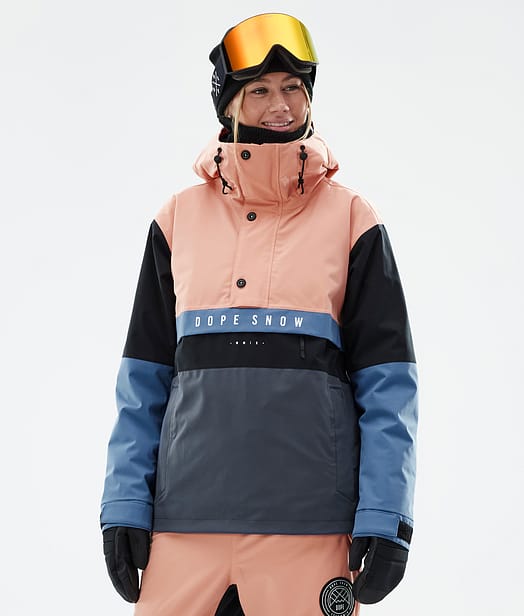 Dope Legacy Track W Veste de Ski Femme Faded Peach/Blue Steel/Black/Metal Blue