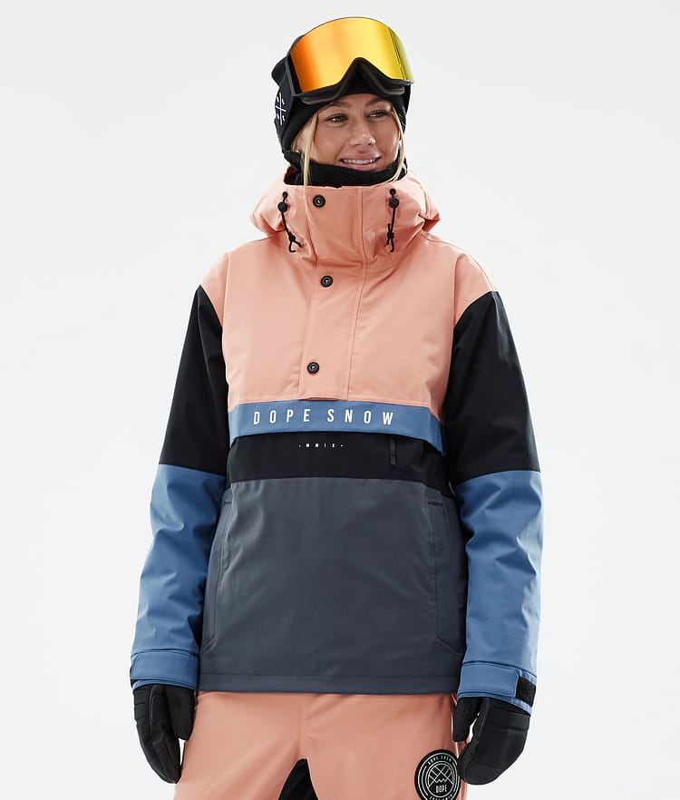 Dope Legacy Track W Snowboard jas Dames Faded Peach/Blue Steel/Black/Metal Blue, Afbeelding 1 van 8