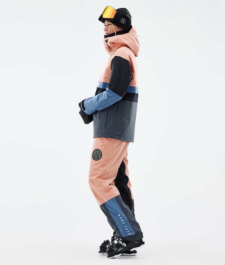 Dope Legacy Track W Veste de Ski Femme Faded Peach/Blue Steel/Black/Metal Blue, Image 4 sur 8