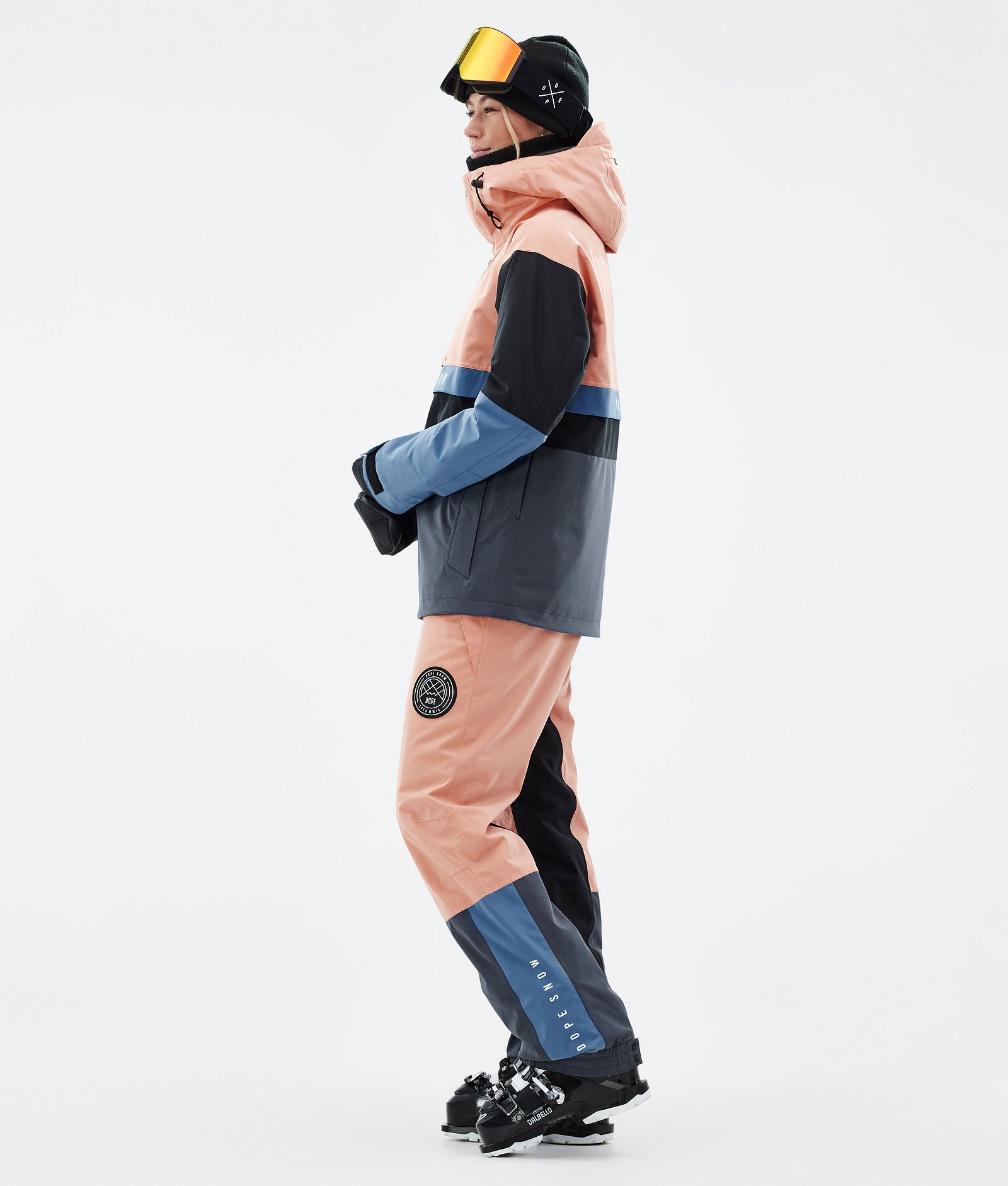 Dope Legacy Track W Veste de Ski Femme Faded Peach/Blue Steel/Black/Metal Blue, Image 3 sur 8