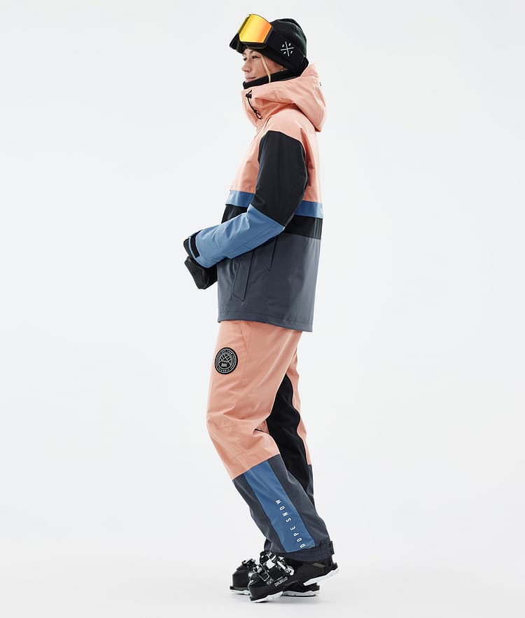 Dope Legacy Track W Ski jas Dames Faded Peach/Blue Steel/Black/Metal Blue, Afbeelding 3 van 8