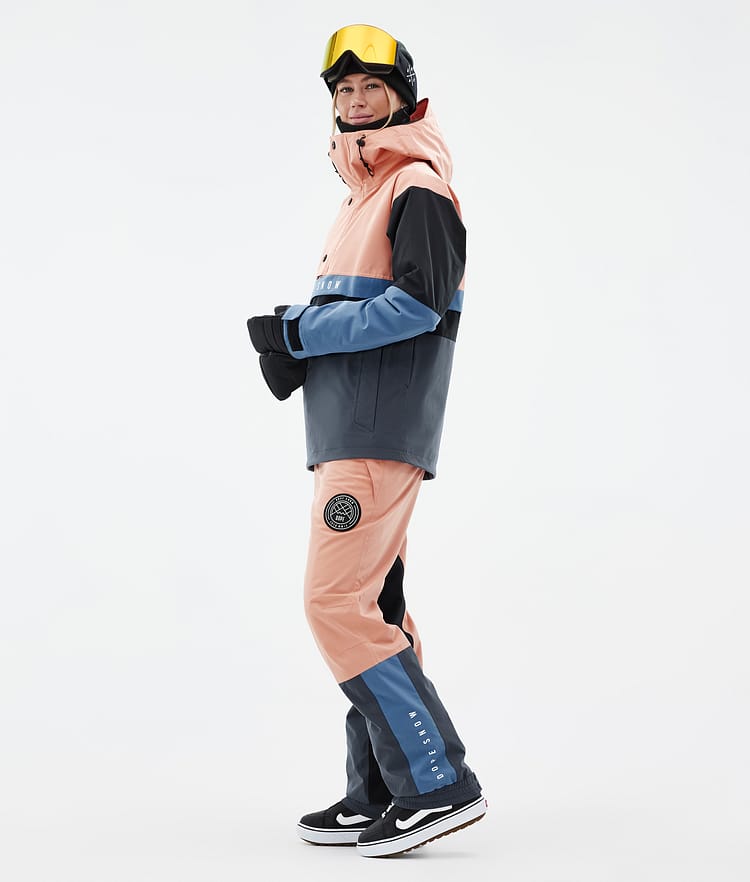 Dope Legacy Track W Veste Snowboard Femme Faded Peach/Blue Steel/Black/Metal Blue, Image 4 sur 8