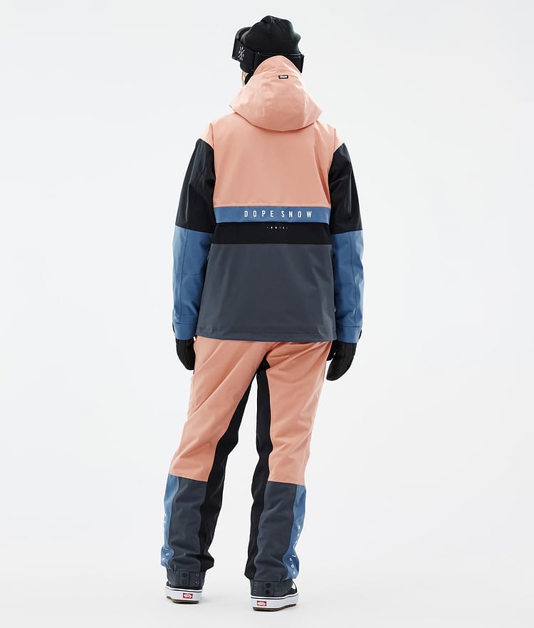 Dope Legacy Track W Snowboard jas Dames Faded Peach/Blue Steel/Black/Metal Blue, Afbeelding 4 van 8