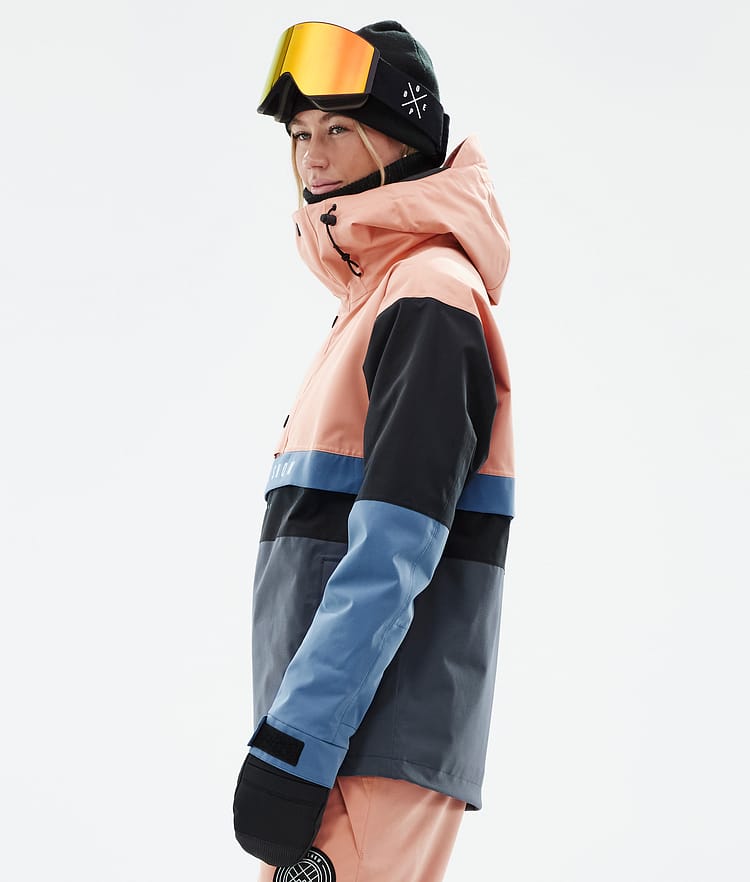 Dope Legacy Track W Veste Snowboard Femme Faded Peach/Blue Steel/Black/Metal Blue, Image 6 sur 8