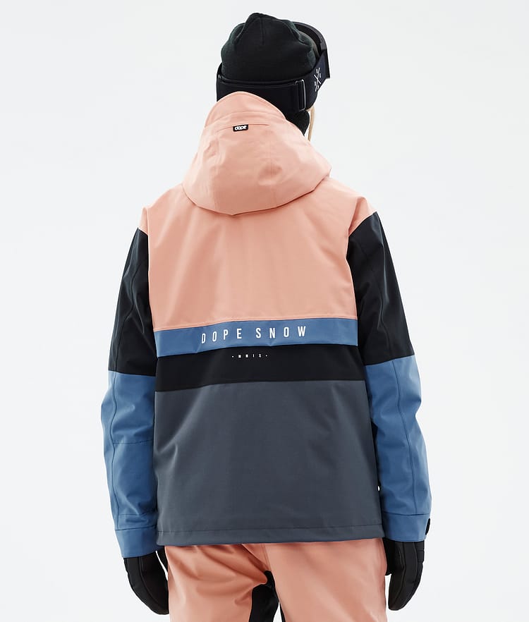 Dope Legacy Track W Veste Snowboard Femme Faded Peach/Blue Steel/Black/Metal Blue, Image 7 sur 8