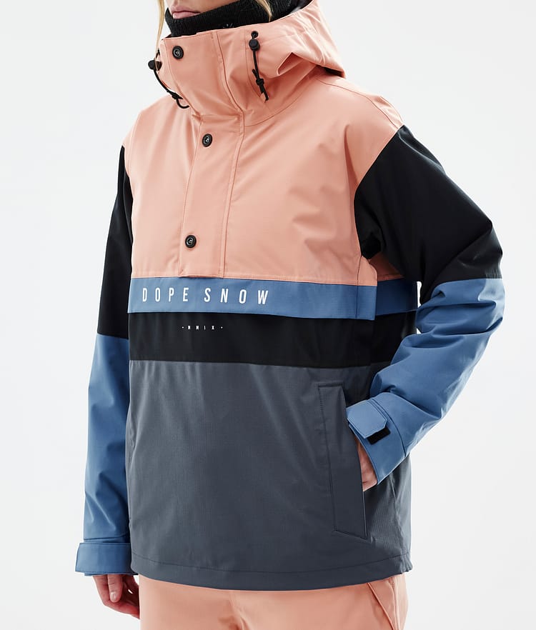 Dope Legacy Track W Snowboard jas Dames Faded Peach/Blue Steel/Black/Metal Blue, Afbeelding 7 van 8