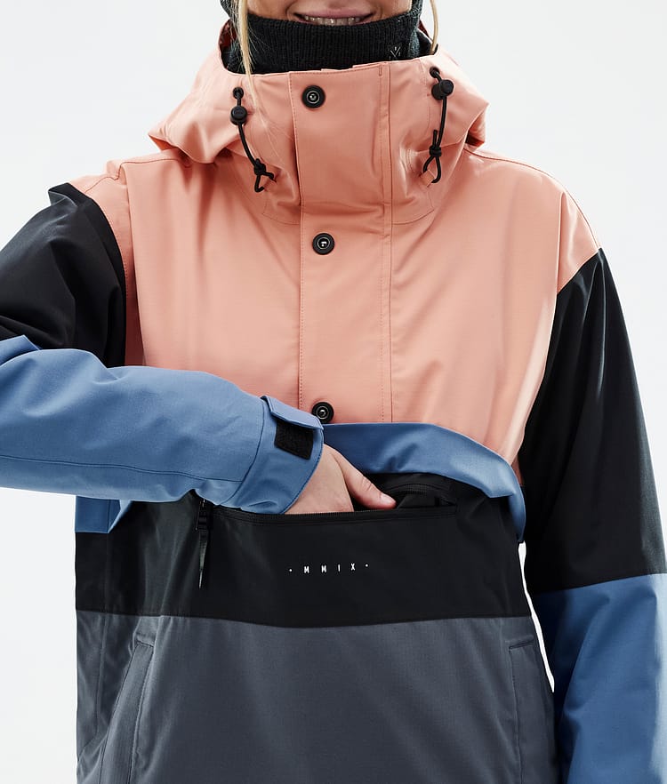 Dope Legacy Track W Snowboard jas Dames Faded Peach/Blue Steel/Black/Metal Blue, Afbeelding 8 van 8