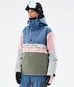 Dope Legacy Track W Snowboard Jacket Women Blue Steel/Light Grey/Soft Pink/Greenish