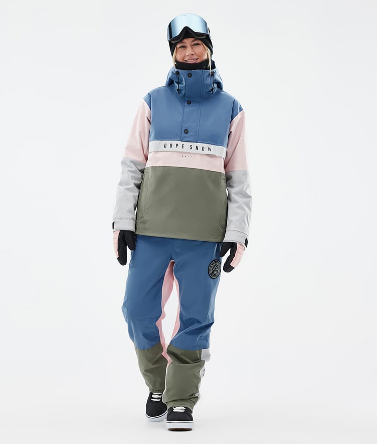 Dope Legacy Track W Giacca Snowboard Donna Blue Steel/Light Grey/Soft Pink/Greenish, Immagine 2 di 8