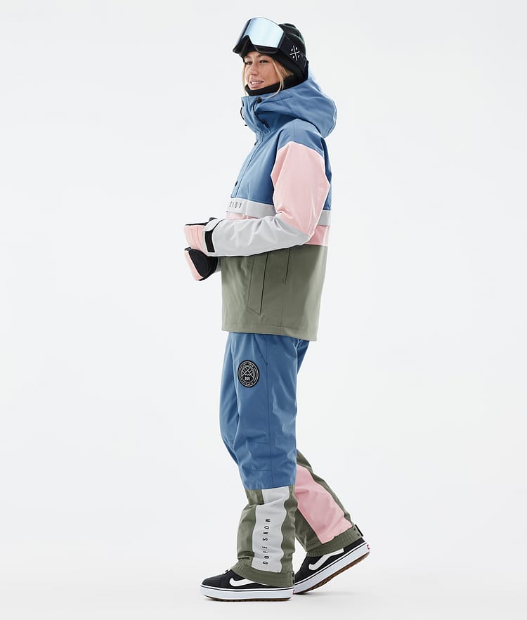 Dope Legacy Track W Kurtka Snowboardowa Kobiety Blue Steel/Light Grey/Soft Pink/Greenish