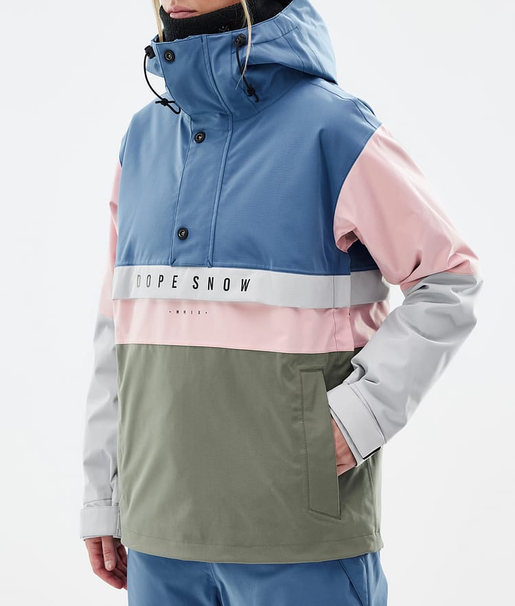 Dope Legacy Track W Giacca Snowboard Donna Blue Steel/Light Grey/Soft Pink/Greenish, Immagine 7 di 8