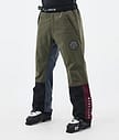 Dope Blizzard Track Pantalones Esquí Hombre OIive Green/Burgundy/Metal Blue/Black