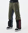 Dope Blizzard Track Snowboard Broek Heren OIive Green/Burgundy/Metal Blue/Black
