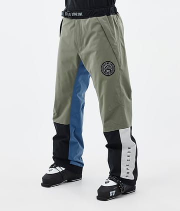 Dope Blizzard Track Ski Pants Men Greenish/Light Grey/Black/Blue Steel