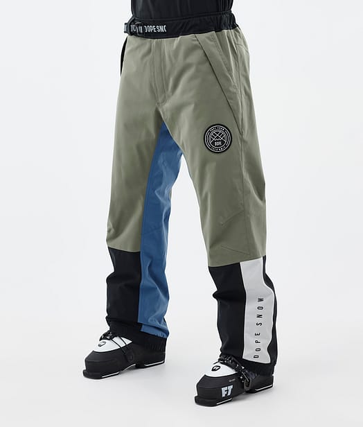 Dope Blizzard Track Ski Pants Men Greenish/Light Grey/Black/Blue Steel