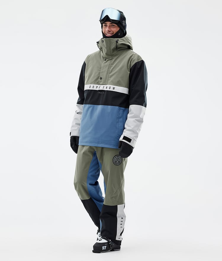 Dope Blizzard Track Skibroek Heren Greenish/Light Grey/Black/Blue Steel, Afbeelding 2 van 5