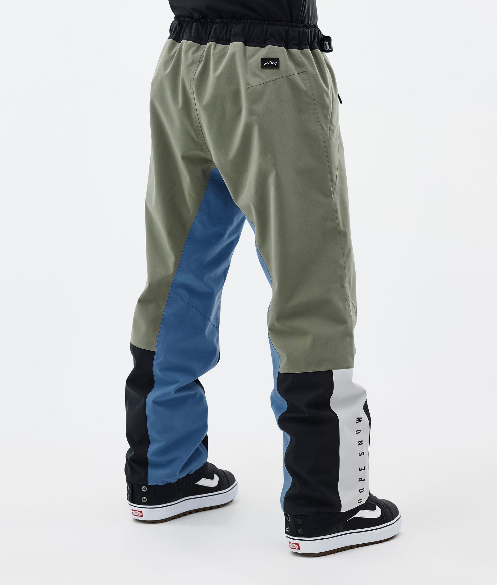 Dope Blizzard Track Pantalon de Snowboard Homme Greenish/Light  Grey/Black/Blue Steel - Vert