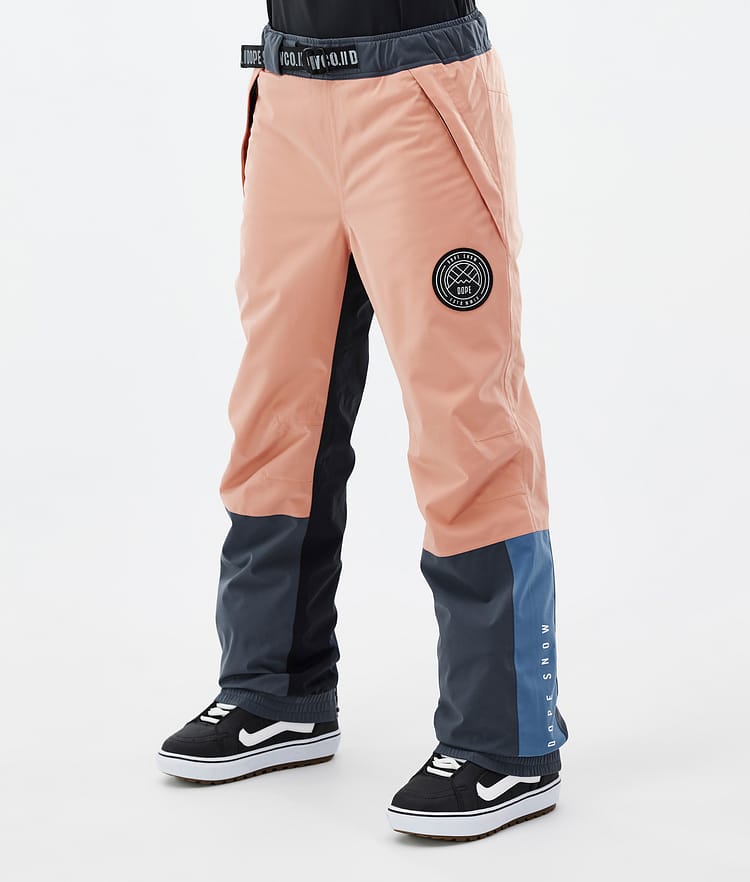 Dope Blizzard Track W Pantalon de Snowboard Femme Faded Peach/Blue Steel/Black/Metal Blue, Image 1 sur 5