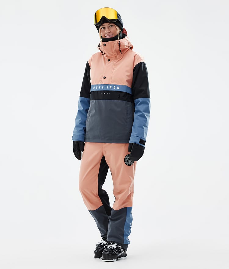 Dope Blizzard Track W Pantalones Esquí Mujer Faded Peach/Blue Steel/Black/Metal Blue, Imagen 2 de 5