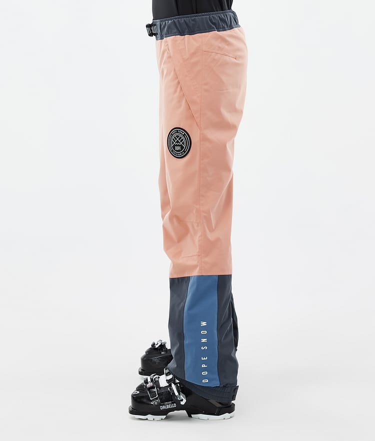 Dope Blizzard Track W Pantalon de Ski Femme Faded Peach/Blue Steel/Black/Metal Blue, Image 3 sur 5