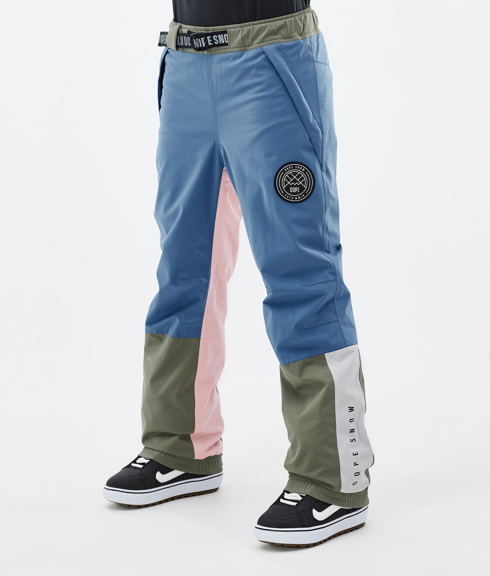 Dope Blizzard Track W Pantaloni Snowboard Donna Blue Steel/Light Grey/Soft Pink/Greenish, Immagine 1 di 5