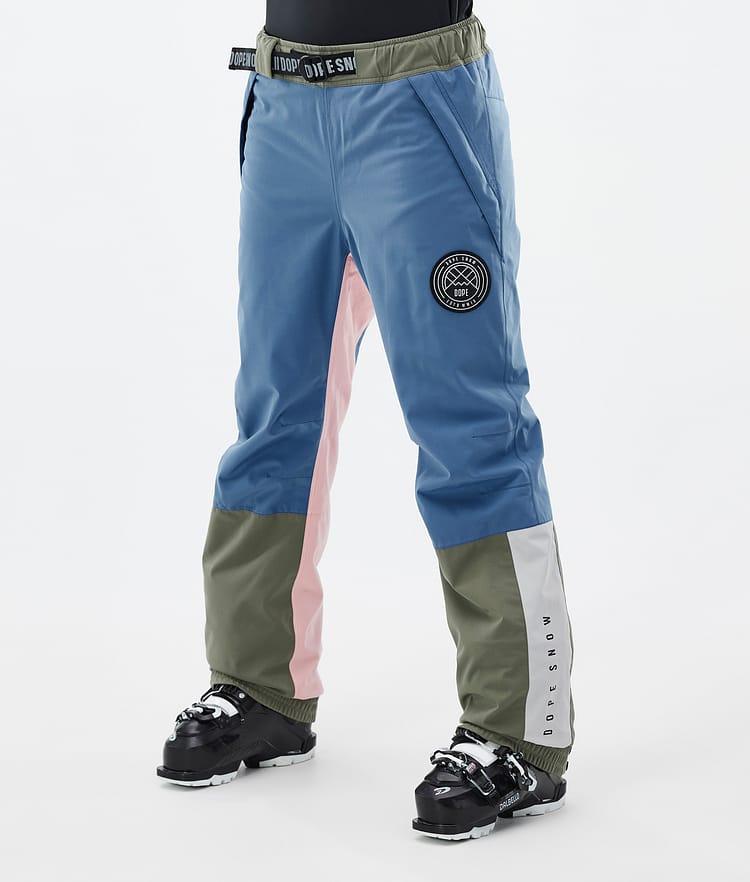 Dope Blizzard Track W Ski Pants Women Blue Steel/Light Grey/Soft Pink/Greenish, Image 1 of 5