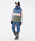 Dope Blizzard Track W Snowboard Pants Women Blue Steel/Light Grey/Soft Pink/Greenish, Image 2 of 5