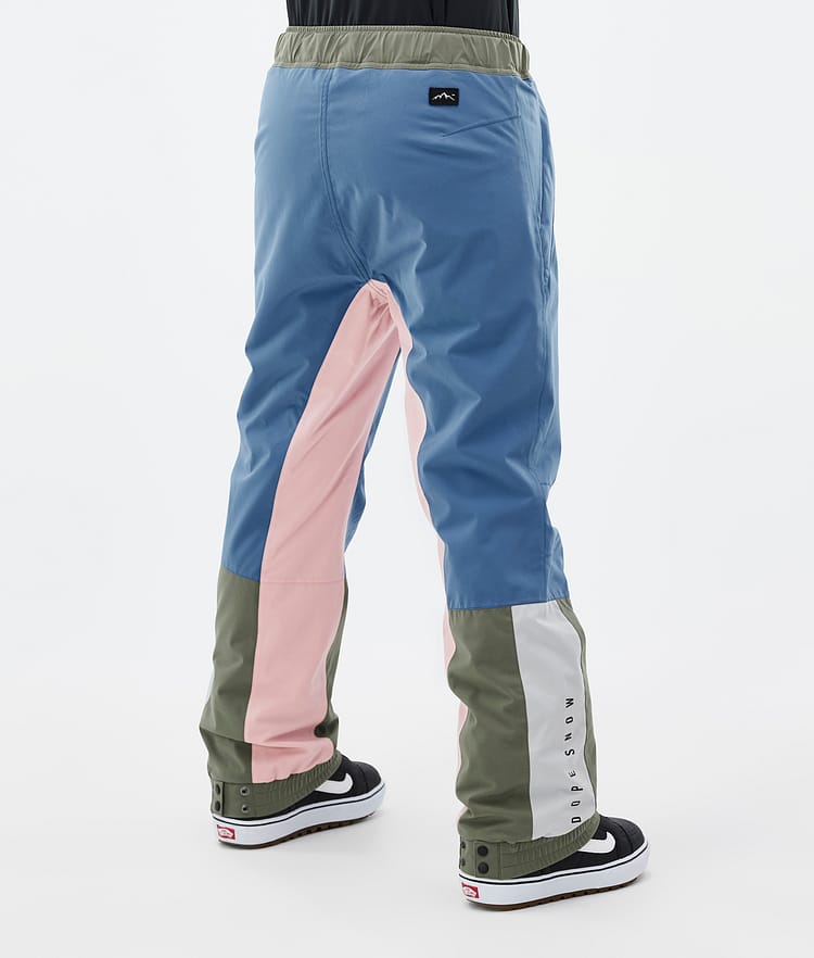 Dope Blizzard Track W Pantaloni Snowboard Donna Blue Steel/Light Grey/Soft Pink/Greenish, Immagine 4 di 5