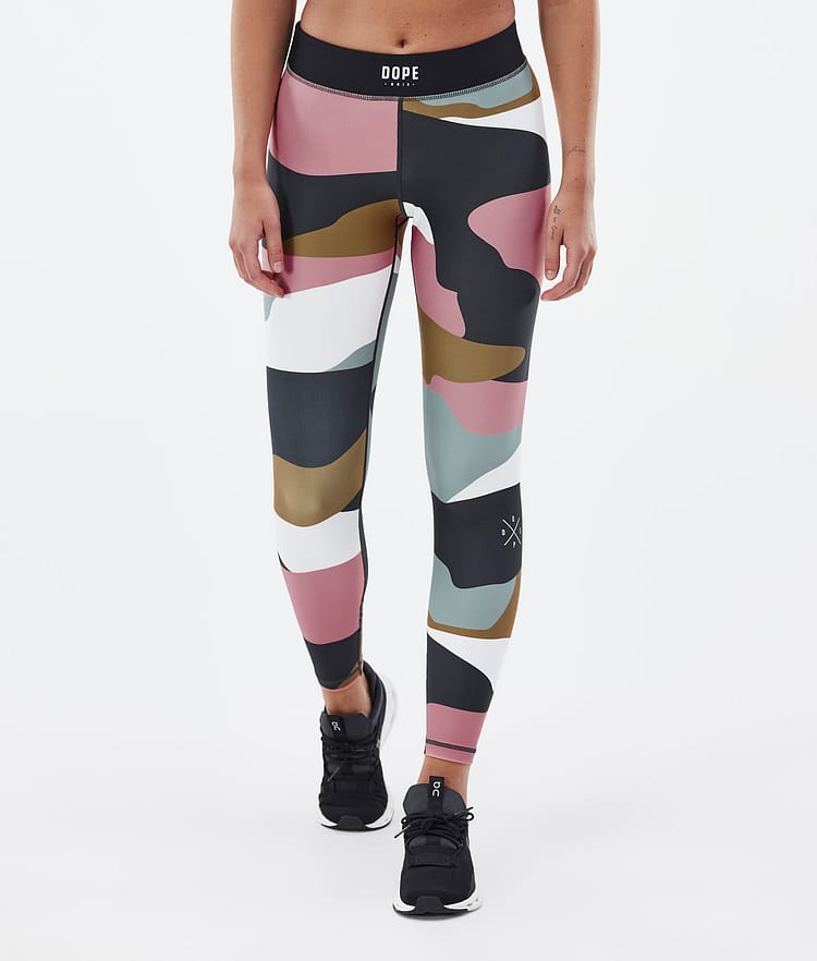 Dope Razor Leggings Dame Shards Gold Muted Pink, Billede 1 af 7