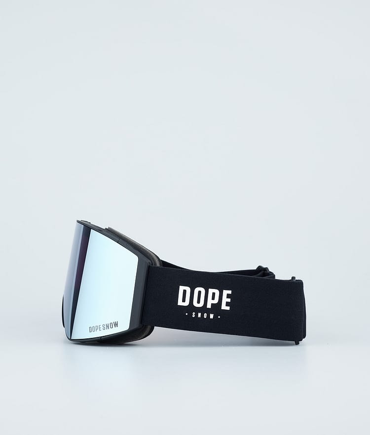 Dope Sight Masque de ski Homme Black W/Black Silver Mirror - Noir