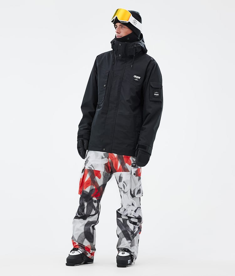 Dope Iconic Skibroek Heren Spray Black Red, Afbeelding 2 van 7