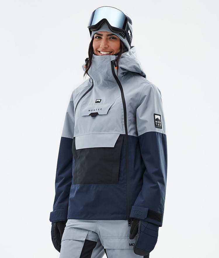 Montec Doom W Snowboard jas Dames Soft Blue/Black/Dark Blue, Afbeelding 1 van 10