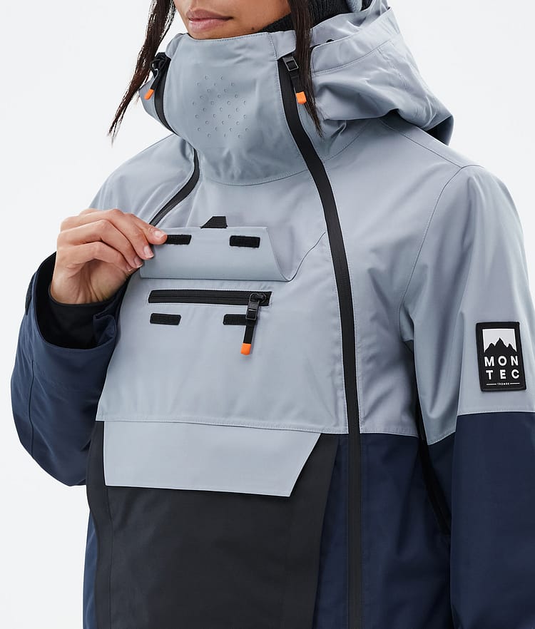 Montec Doom W Snowboard jas Dames Soft Blue/Black/Dark Blue, Afbeelding 9 van 10