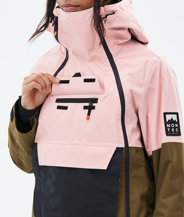 Montec Doom W Snowboard jas Dames Soft Pink/Black/Fatigue, Afbeelding 9 van 10