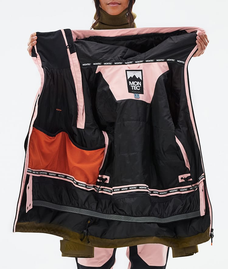 Montec Doom W Snowboard jas Dames Soft Pink/Black/Fatigue, Afbeelding 10 van 10