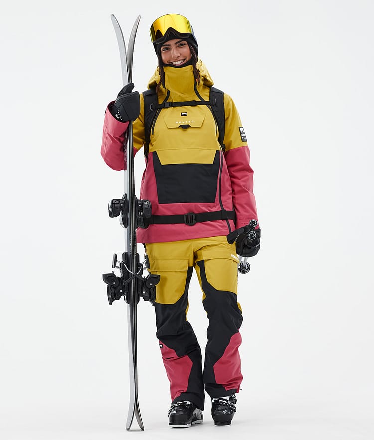 Montec Doom W Ski jas Dames Yellow/Black/Light Red, Afbeelding 2 van 10