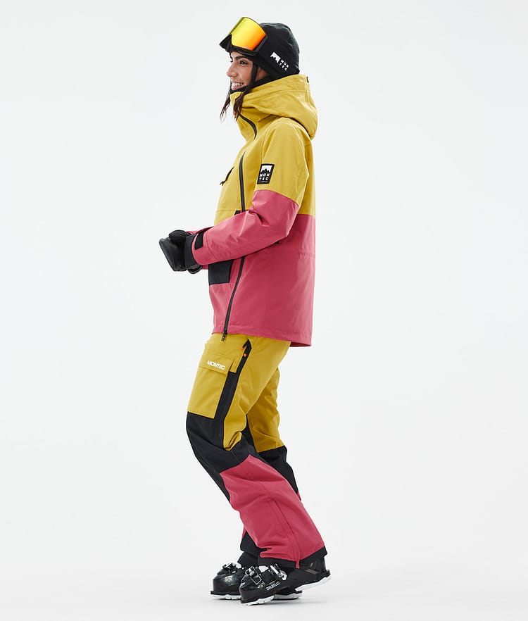 Montec Doom W Ski jas Dames Yellow/Black/Light Red, Afbeelding 3 van 10