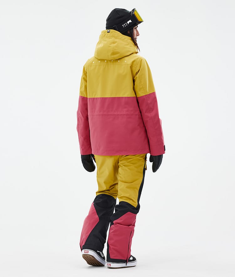 Montec Doom W Snowboard jas Dames Yellow/Black/Light Red, Afbeelding 4 van 10