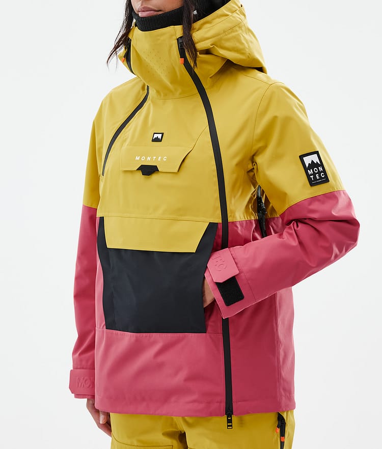 Montec Doom W Snowboard jas Dames Yellow/Black/Light Red, Afbeelding 7 van 10