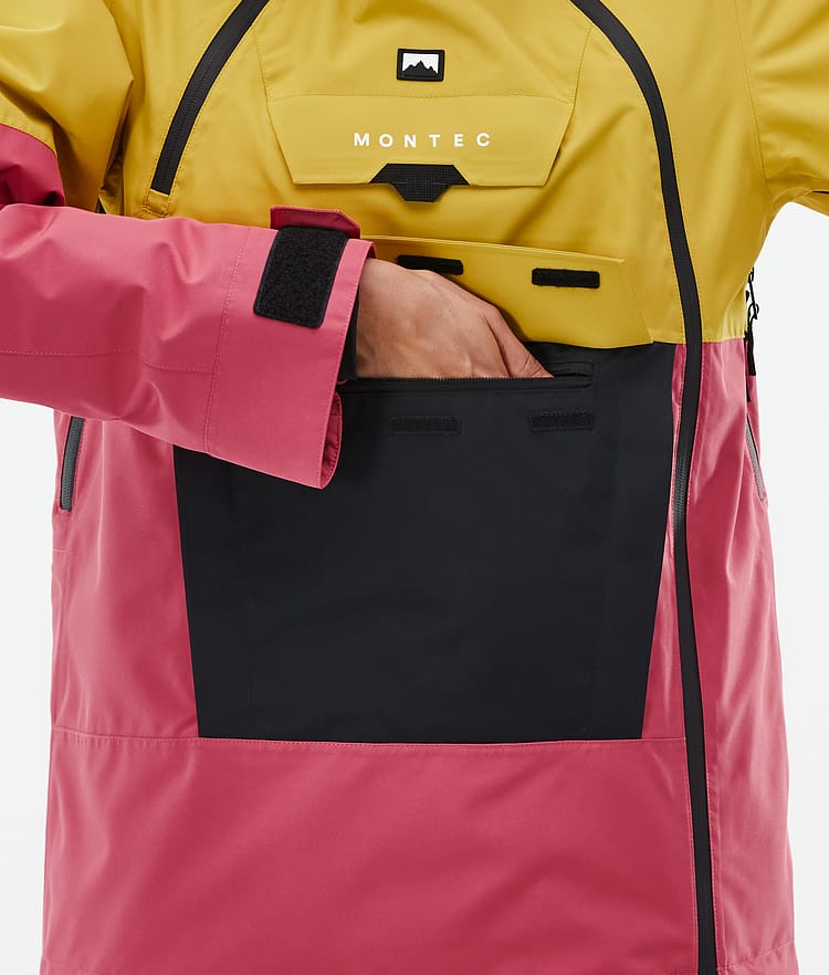 Montec Doom W Snowboard jas Dames Yellow/Black/Light Red, Afbeelding 8 van 10