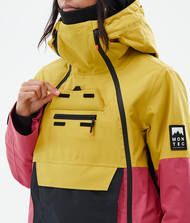 Montec Doom W Snowboard jas Dames Yellow/Black/Light Red, Afbeelding 9 van 10