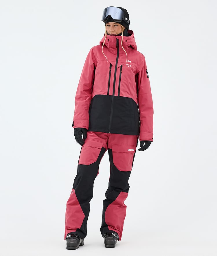 Montec Fawk W Pantalon de Ski Femme Light Red/Black, Image 2 of 7
