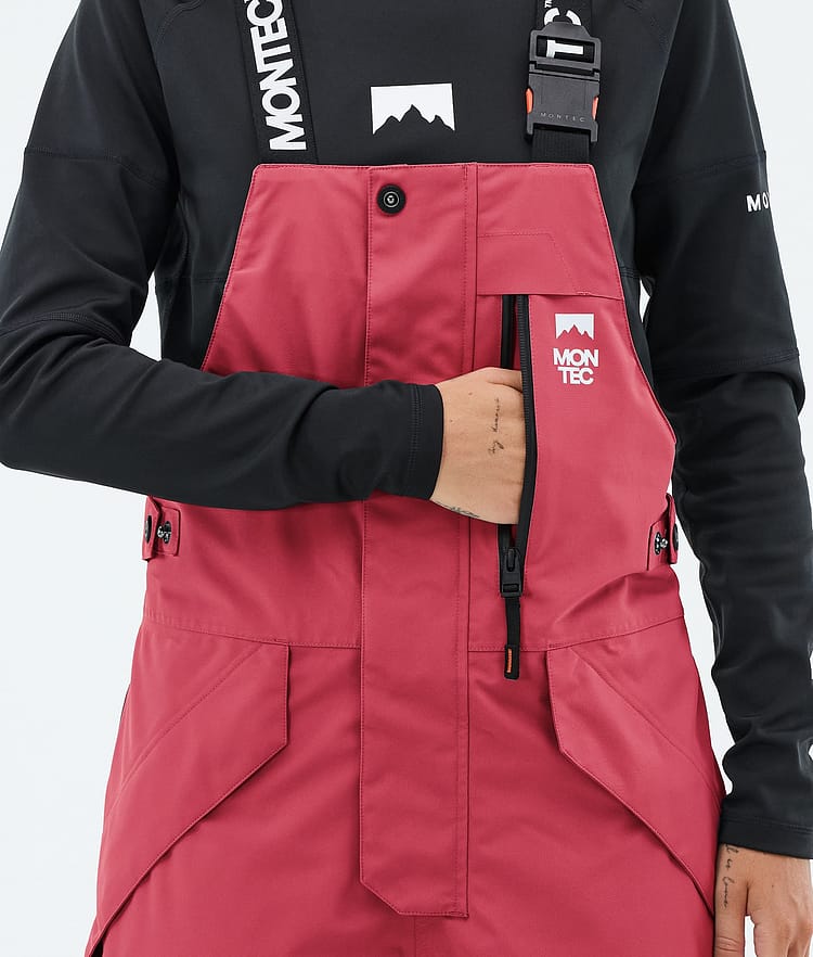 Montec Fawk W Pantalon de Snowboard Femme Light Red/Black, Image 6 of 7